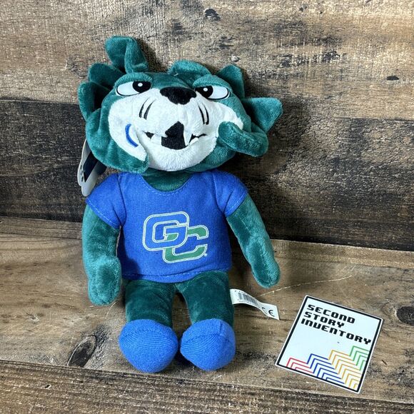 Georgia College Mascot 8"- Mascot Factory - Bobcat THUNDER Green and Blue GC - Picture 1 of 3